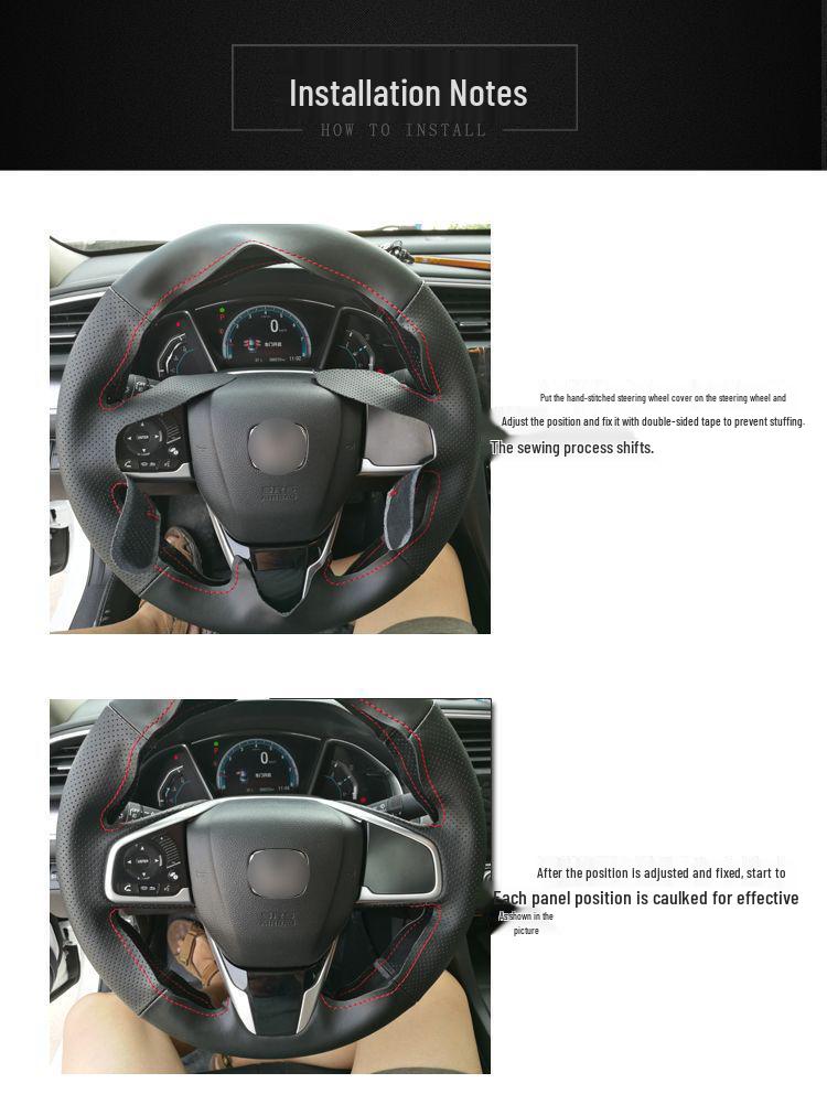 Ručně šitý potah volantu z mikrovláknové kůže pro Peugeot 307