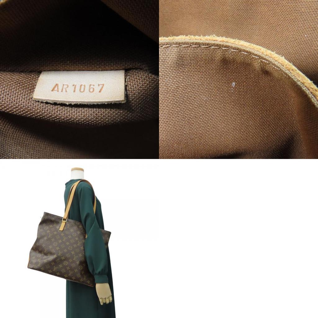 Used LOUIS VUITTON Tote Bag Cavamezo M51151 Monogram/Nume leather Brown Everyday use