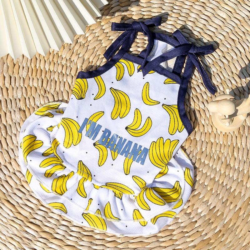 Haustier Früchte Erdbeeren Bananen Bedruckt Teddyhunde Hundekleidung Katzenröcke Hundewesten Katzen