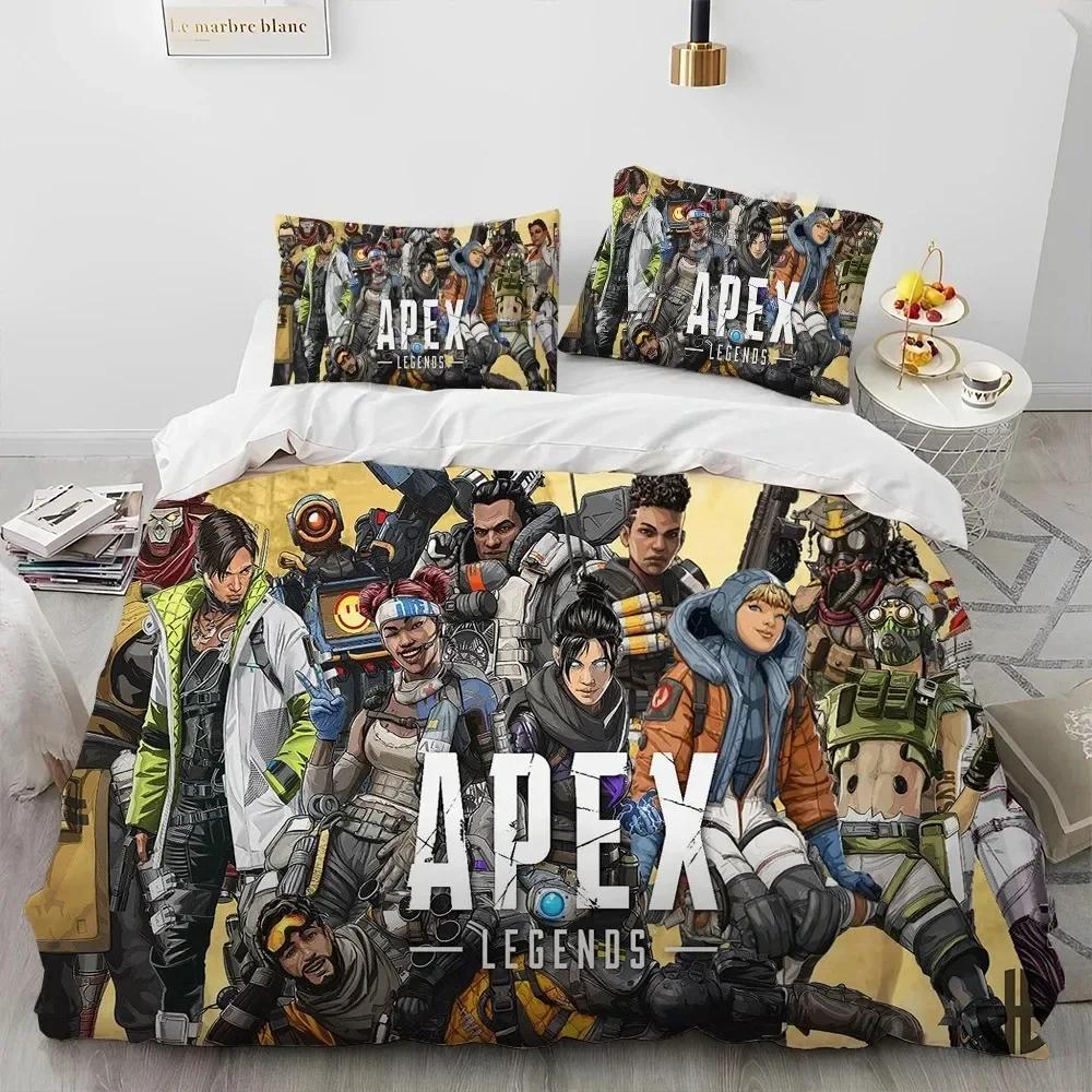 A-Apex Legends Game Gamer Cartoon Comforter Printed Duvet Cover Pillowcase Bedding Set Linen Sheet Quilt Cover Queen King Size