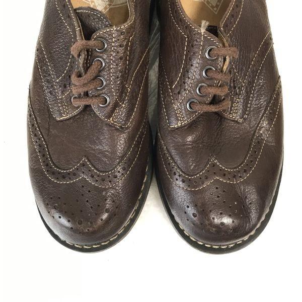 Made in Poland Vintage JOHN FLUEVOG Leather Goodyear Welt Wingtip 8 / 26.5cm / Brown Dress Shoes(USED)