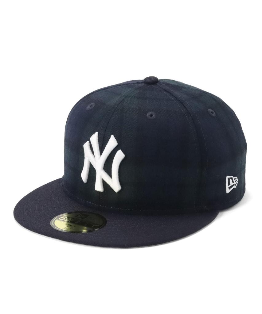 New Era Kšiltovka New Era 59FIFTY MLB POWERED BYGORO Collaboration NY Black Watch 7 5950 GORO NEYYAN BLKW NVY 3/8
