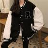 Baseball uniform for women in spring and autumn, ins trendy Korean version, versatile jacket, bf lazy style couple, retro casual top, thin section