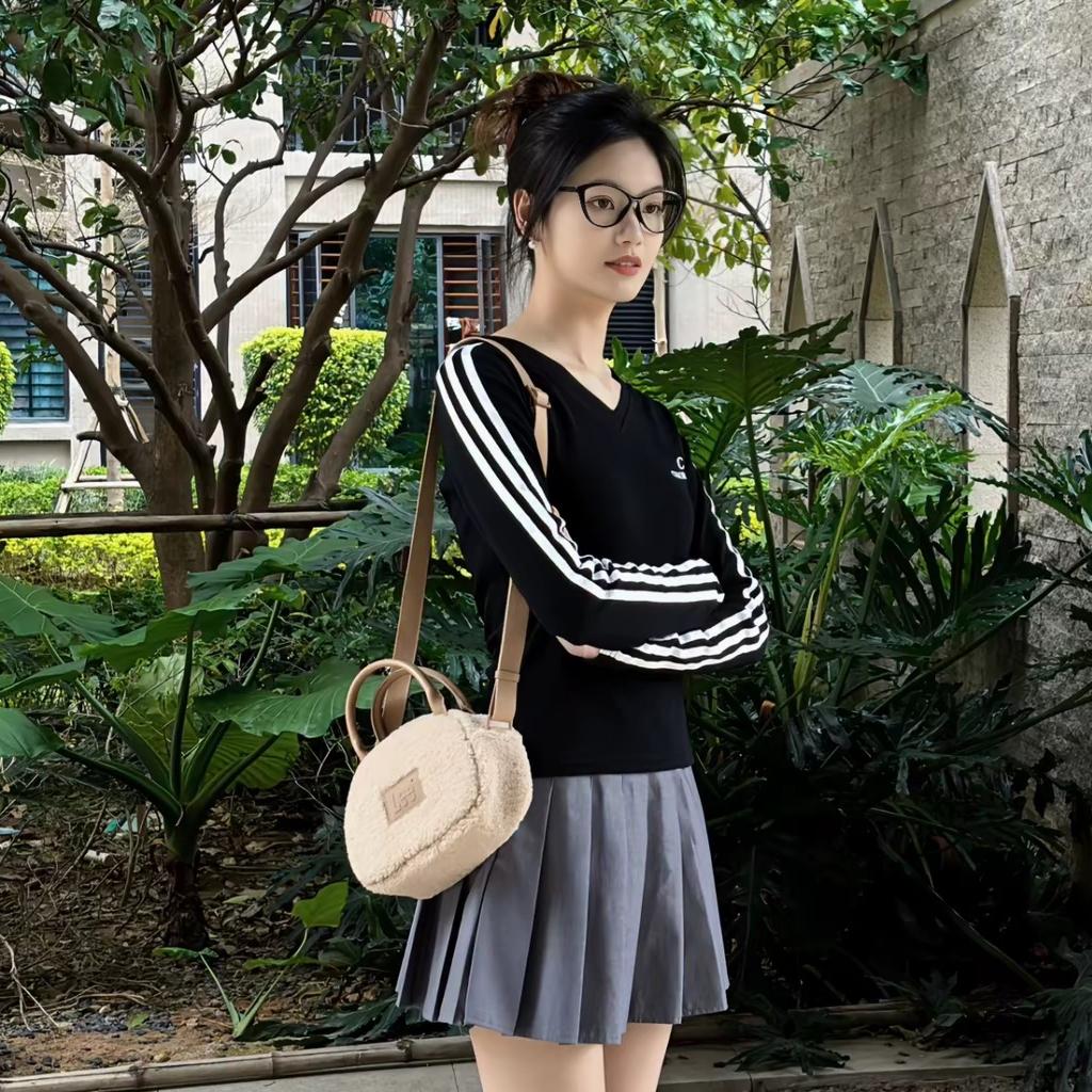 New Lee Fabric, PU Crossbody Bag Regular Women's Khaki LE240097M-306