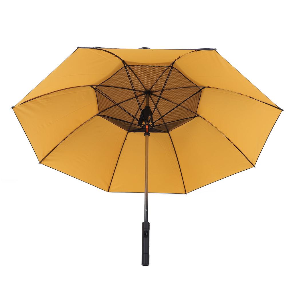 Sun and Rain Umbrella 90cm Length USB Interface Portable UV Sun Umbrella with 3000mah Cooling Fan
