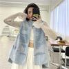 Women's Summer Lightweight Denim Vest Causal Sleeveless Jacket for Layering