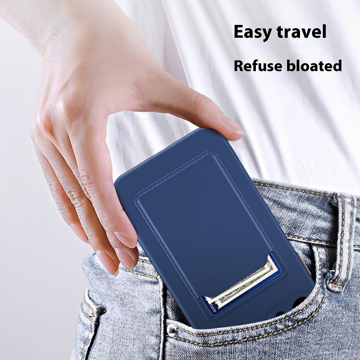 

For iPhone 17 Air Case Flexible TPU Phone Cover with Back Card Slot Dark Blue
