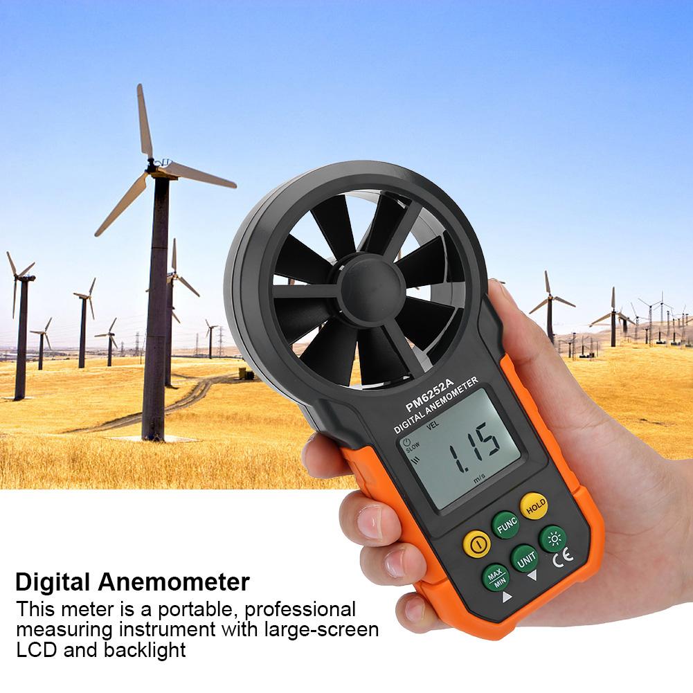 PEAKMETER PM6252A Digital Wind Speed Meter Air Volume Measuring Anemometer