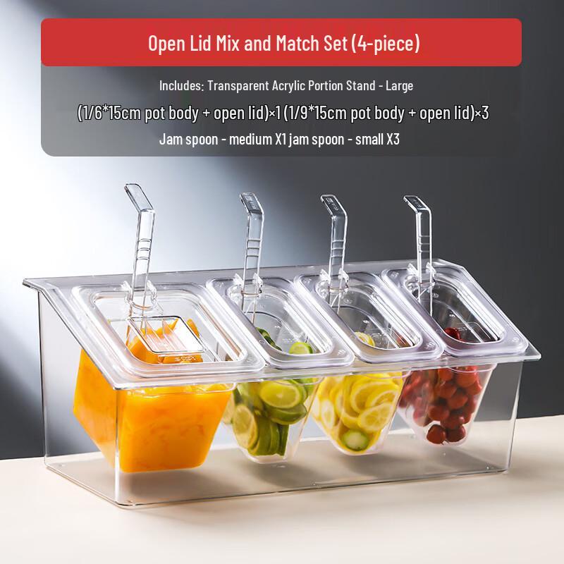 Handon Transparent PC Plastic Food Container Set