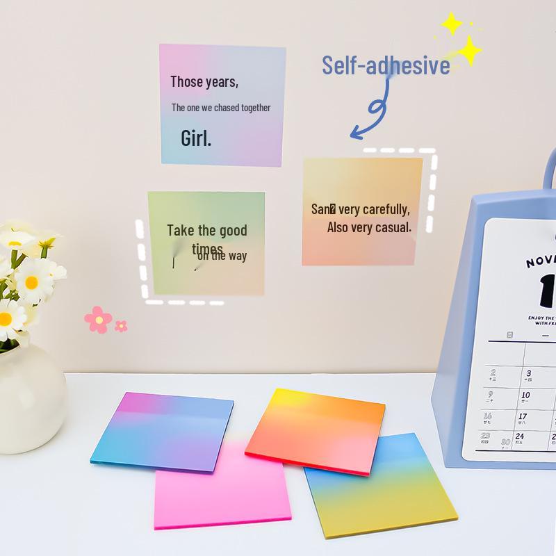 Custom Gradient Colored Reusable Sticky Notes for Students and Office Planners