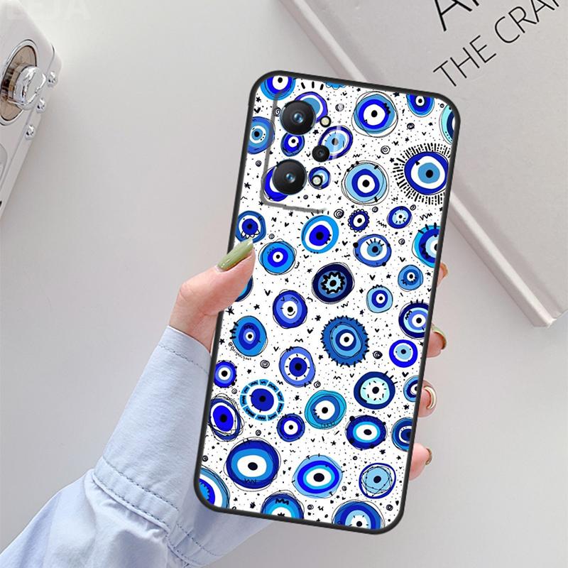 Nazar Boncuğu Evil Eye For Realme C67 C61 C75 C55 C53 C51 C21Y C25S GT 6 6T 5 GT7 Pro 10 11 12 13 14 Pro Plus Case