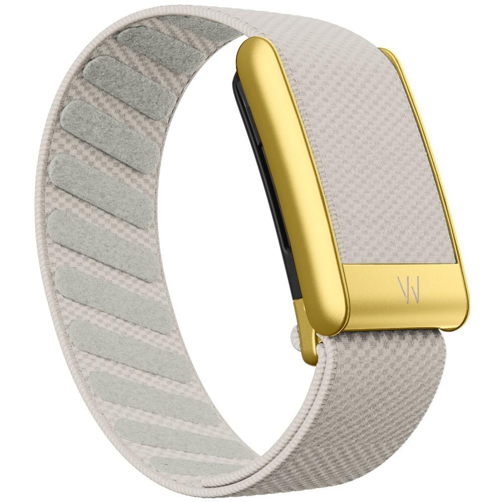 Suitable for Whoop 5.0 Wristband Strap, Nylon Woven Elastic Whoop MG Sports Replacement Strap, W Logo Gold Metal
