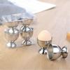 Egg Cups Set Stainless Steel Soft Boiled Egg Cups Holder Stand Egg Cup Tray Include 4 Eggs Kitchen
