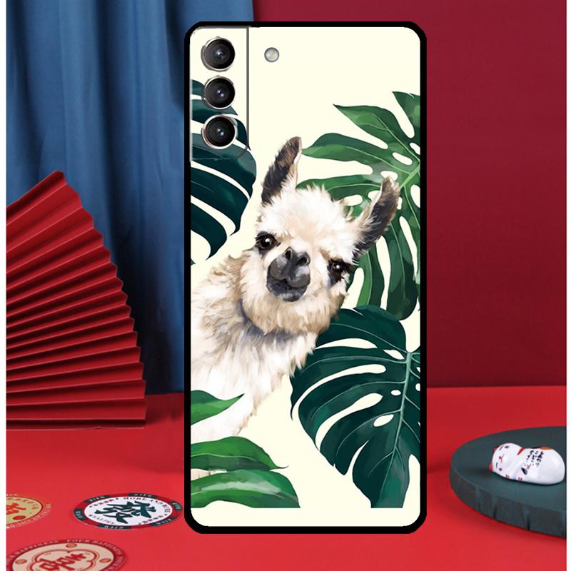 Cartoon Alpaca Llama Phone Case For Samsung Galaxy S25 Ultra S9 S10 S20 S21 S22 Plus S23 FE S24 Ultra Back Cover