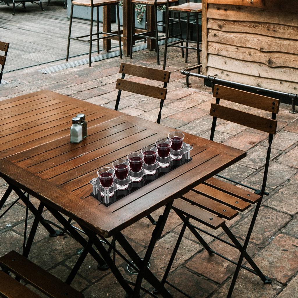 Shot Glasses Holder Tray Acrylic Server Display Stand for Party Bar Cocktail Cups Organizer Rack Base