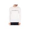 Emporio Armani Letter Logo Printed Casual Crew Neck Long Sleeve T-Shirt Men Tops White 8N1TN8-1JPZZ-0146
