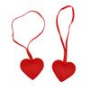 2PCS Leather Heart Bag Charms Stylish Cute Key Chain Charm Accessories for Purse Backpack Decor Red 2 Piece Set