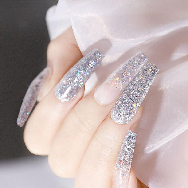 6 Pcs/Set Glitter Flakes Irregular Aluminum Foil Sequins For Nails Chrome Powder Winter Manicure Nail Art Decorations