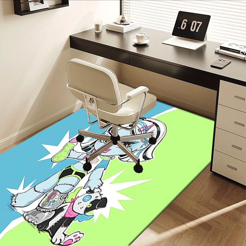 Monster High Meerjungfrau Stuhlmatte Fantasy Heimdekoration, Sofateppich, Büroteppich Geschenk für Schlafzimmer, Wohnzimmer, Verschiedene Räume