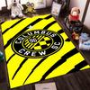 Columbus Crew Logo Black and Yellow Rug Non-slip Rug Suitable for Living Room and Bedroom Sofas