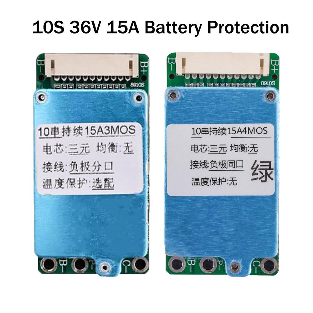 BMS 10S 36V 15A Li-ion Cell 18650 Battery Protection BMS PCB Board with Balance Function Same Port/Split Port