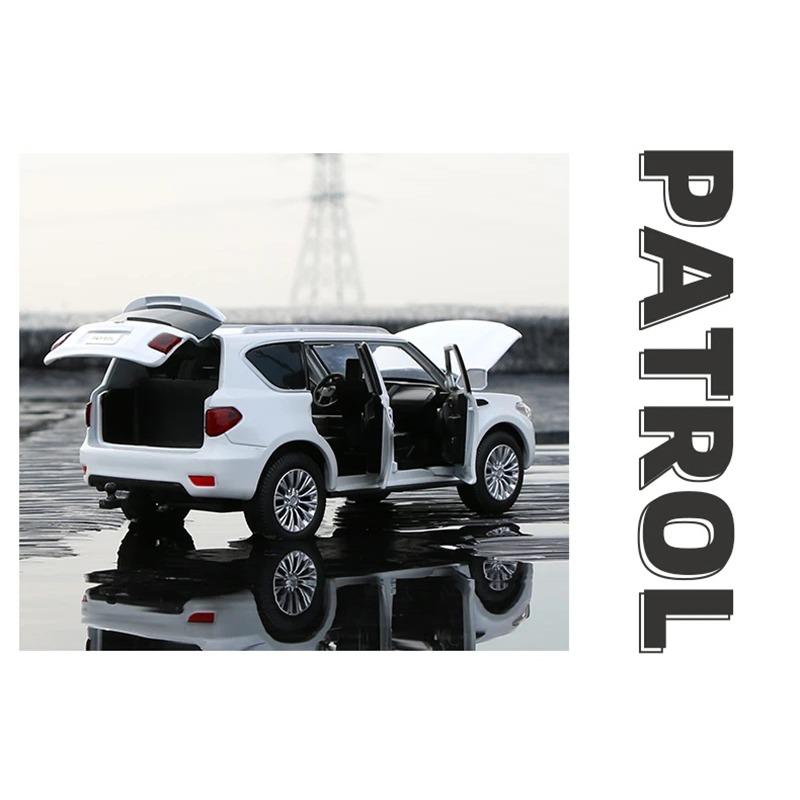 1/32 Nissan Patrol SUV Alloy Car Model Diecasts Metal Toy Vehicles Car Model Collection Simulation Sound and Light Kids Toy Gift