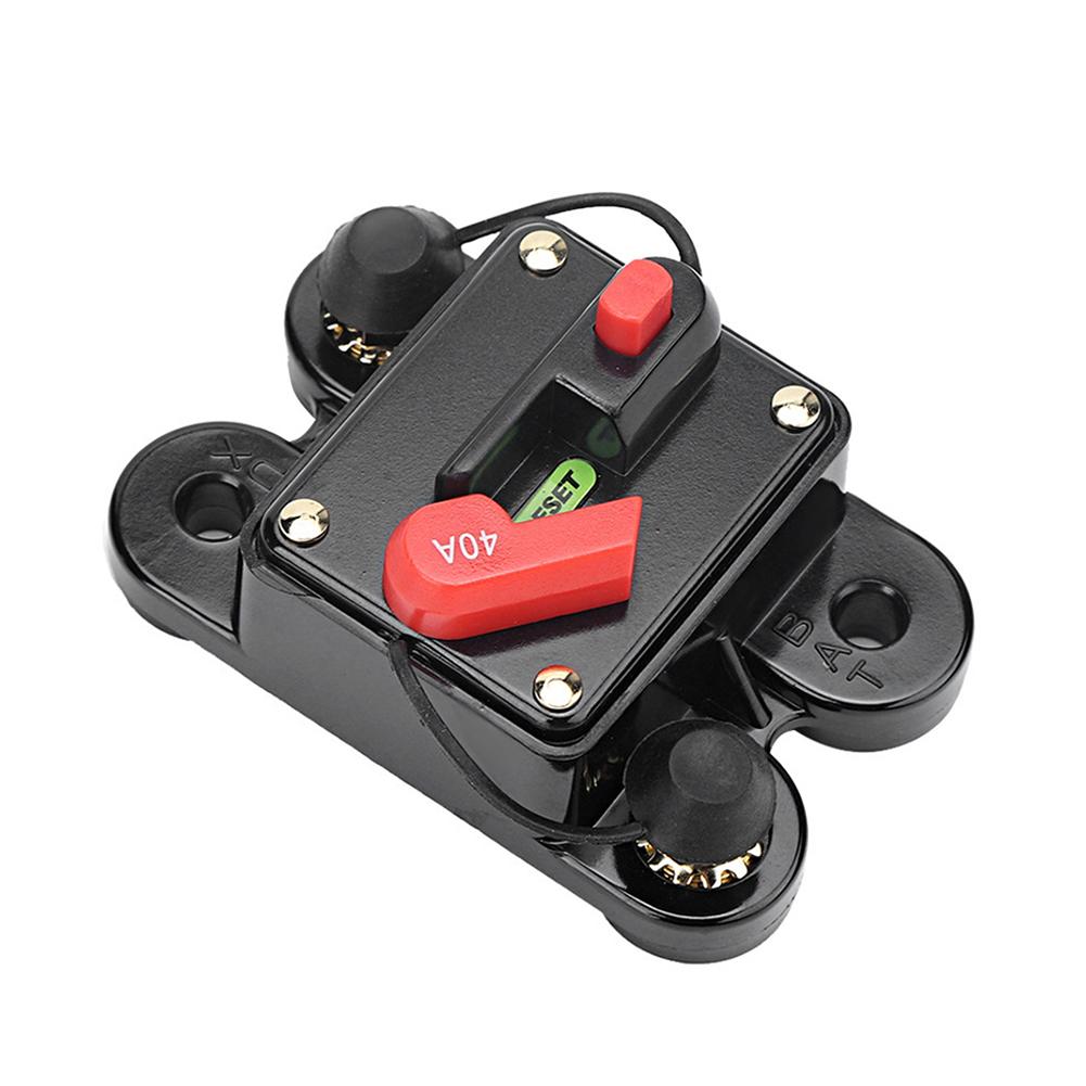12V-48V Car Fuse Circuit Breaker Auto Reset Car Boat Resettable Fuse 40A 50A 60A 80A 100A 150A 200A 250A 300A for Audio System