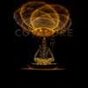 3D Shiv Crystal Ball Night Lamp, Solar System Shiv Idol Crystal Ball Night Light, USB Table Colorful LED Wooden Base Lamp for Home