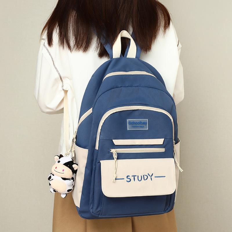

School Bag For Girls, Four Seasons, Junior High School Students, Junior High School Students, Girls, Backpack, Campus Elementary School Students синій