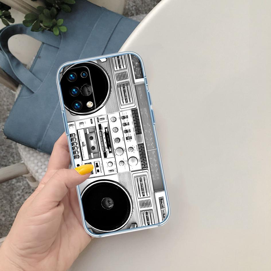 Cassette Vintage Boombox Tape Transparent Phone Case for Motorola Moto G7 G8 G9 G84 G85 G73 G24 G15 Z2 Play Power Plus