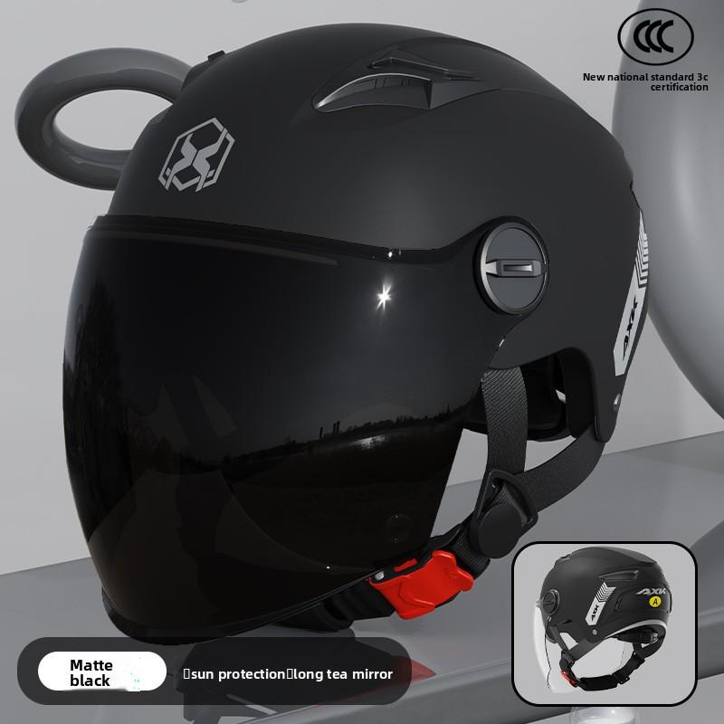 Electric Motorcycle Helmet Men's Summer Sun Protection Battery Car Women's Four-season Helmet