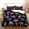 Magic Colorful Mushroom Bedding Set 3D Cartoon Mushroom Bed Linen Single Queen King Full Size Kids Girls Duvet Cover Room Decor