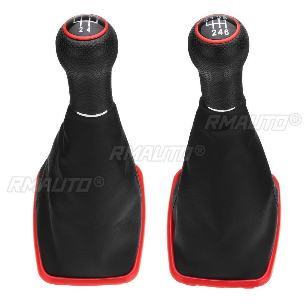 23mm 5/6 Speed Car Gear Shift Knob Lever Shifter Leather Gaitor Boot Cover for VW Golf 4 Cabriolet Variant Bora Jetta