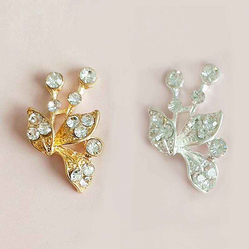 

Engood 100Pcs Rhinestones Butterfly Button Sewing Trim & Embellishments Craft Buckle DIY Wedding Bridal Jewelry Hair Accessories