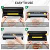 MAXDONE Vacuum Sealer Machine Food Vacuum Sealer for Food Storage Food Sealer Machine 6-in-1 for Dry/Moist Modes, Compact Design with 10 Vacuum