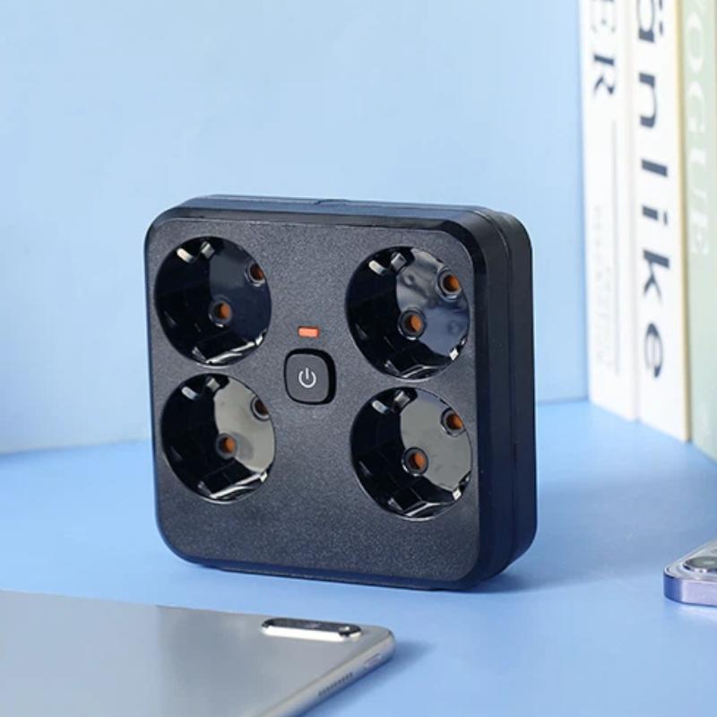 4-in-1 EU-Steckeradapter – Steckdosenleiste mit Hauptschalter, optionalen USB- und Typ-C-Anschlüssen