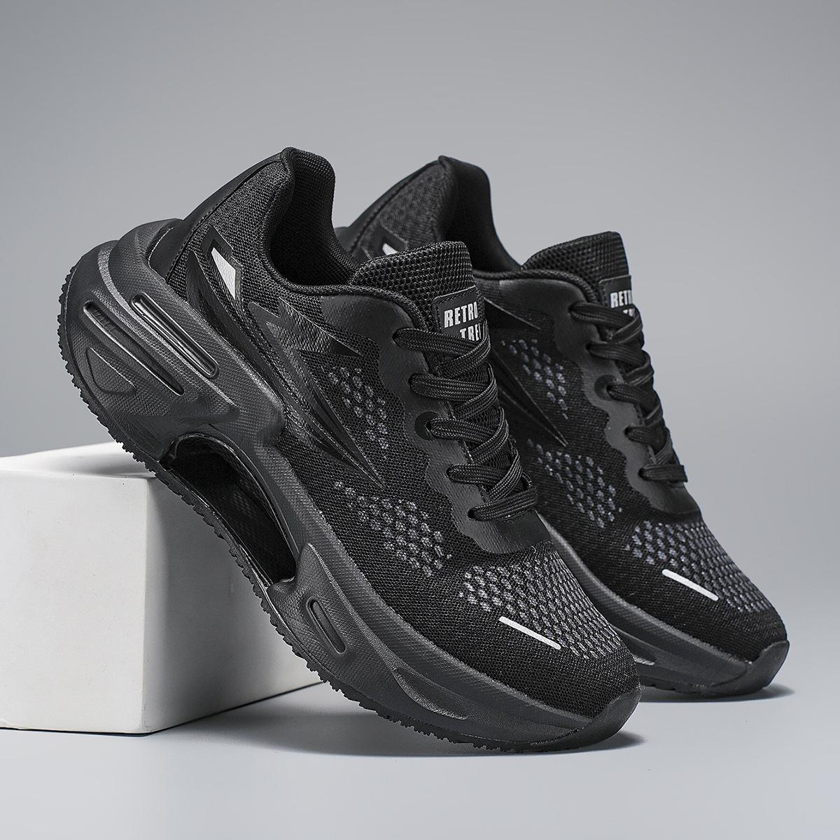 Extra Large Size Couple Running Casual Lightweight Breathable Lace-Up Classic Mesh Sneakers 36