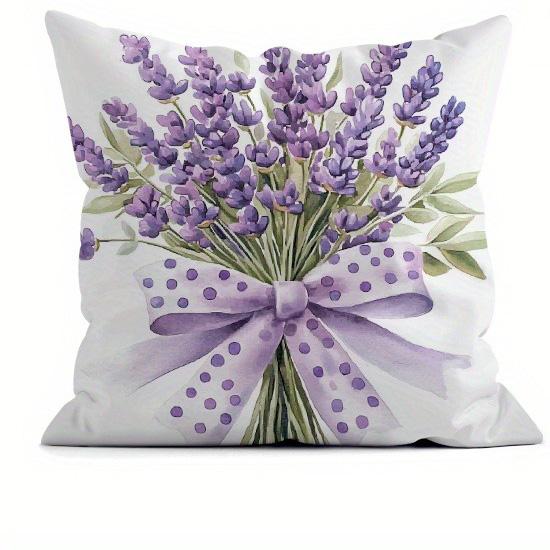 Purple Lavender Bicycle Cushion Cover Polyester Pillowcase Sofa Cushions Decorative Throw Pillows Home Decoration Pillowcover