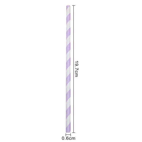 Yousheng 100Pcs Disposable Paper Straws Food Grade BPA Free Rich Color Holiday Party Heart Dot Print Drinking Water Straws