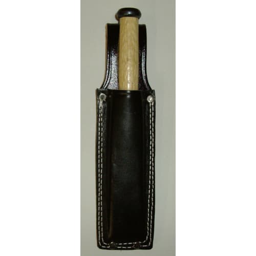 Kozuchi Black Leather Chisel Case, 1 inch, with Gusset, Double-Stitched, for Thick Materials, SC-11