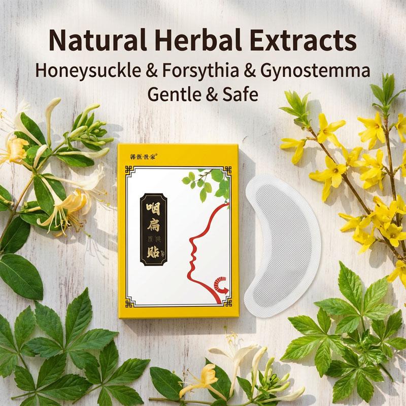 

Натуральный травяной пластырь для горла - Дышащая наклейка на шею для облегчения сухости и дискомфорта (8 шт.)