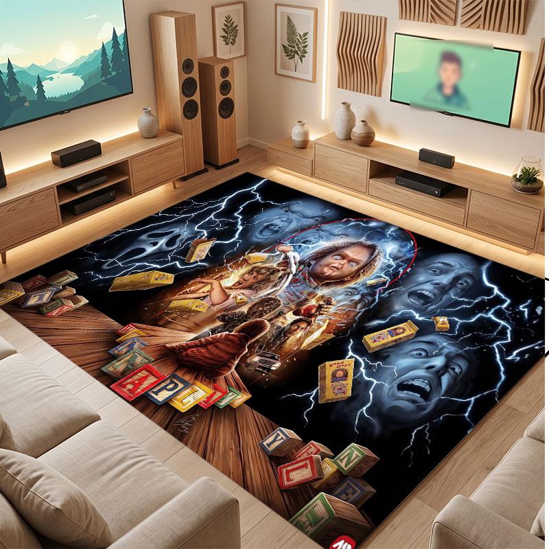 Child's Play Chucky Tiffany Rug Soft Thick Non Slip Floor Carpet for Bedroom Living Room Home Decor