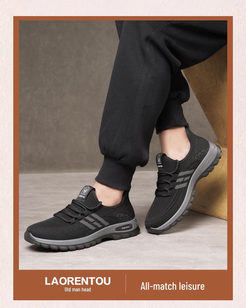 2025 Winter Men's Thick-Soled Non-Slip Breathable Lace-Up Sports Shoes with Velvet Warmth