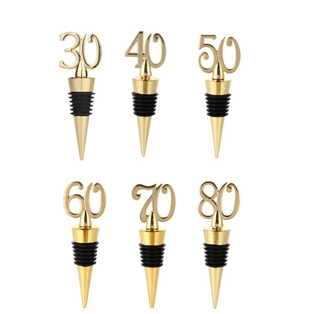 20 Stück Flaschenverschluss Champagner Wein Korken für 30/40/50//60/70/80. Jubiläum Geburtstagsparty Dekoration