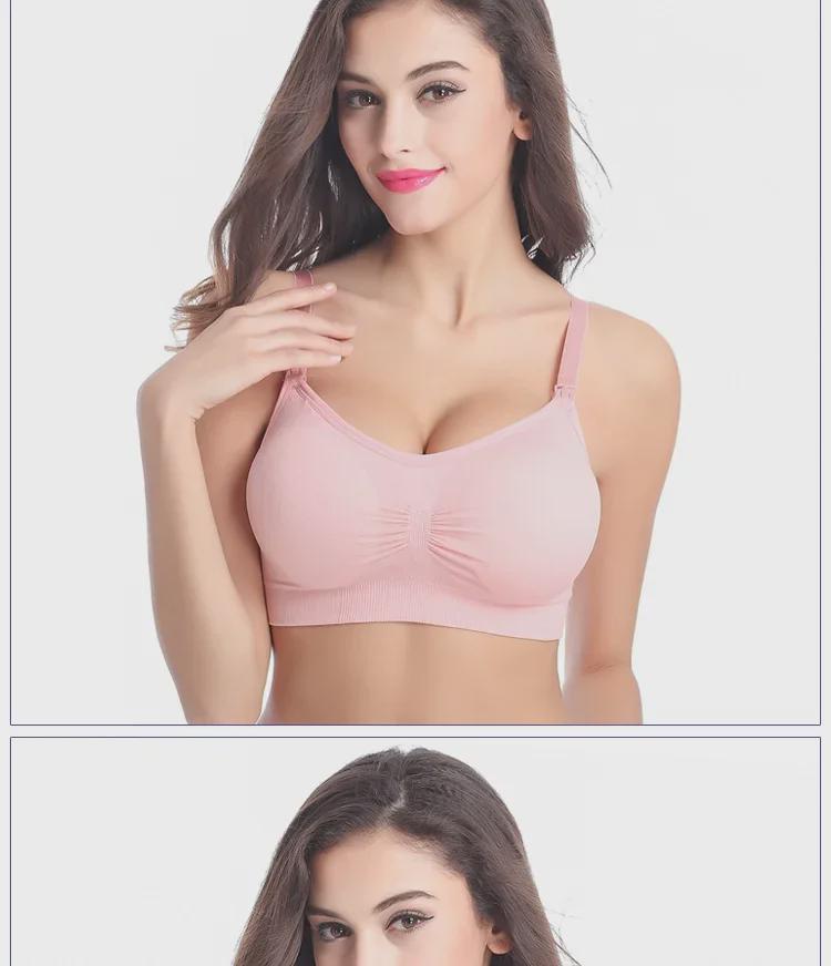 Wire-Free Plus Size Front Closure Nursing Bra for Pregnant Women - Adjustable, Seamless Design for Comfortable Feeding