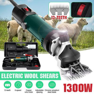 Kit de tosquia elétrica para tosquia de pelos de ovelhas e animais de estimação, 1300 W, plugue UE, tosquia de lã, cabras, animais de estimação, suprimentos para tosquia, máquina de corte de fazenda