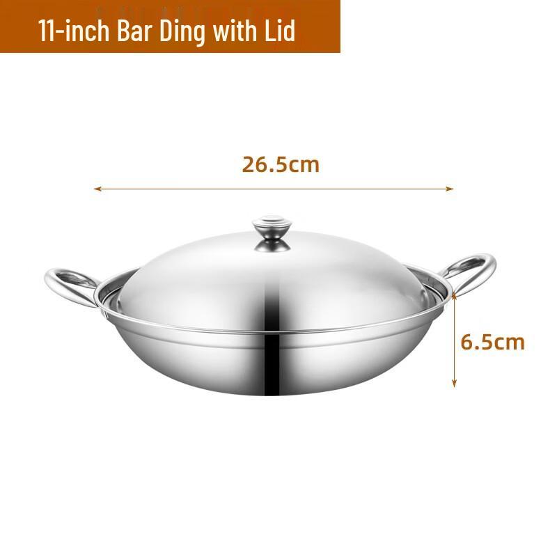 ZISIZ 11-inch Round Bottom Alcohol Stove Hot Pot & Dry Pot Set (2-Pack)