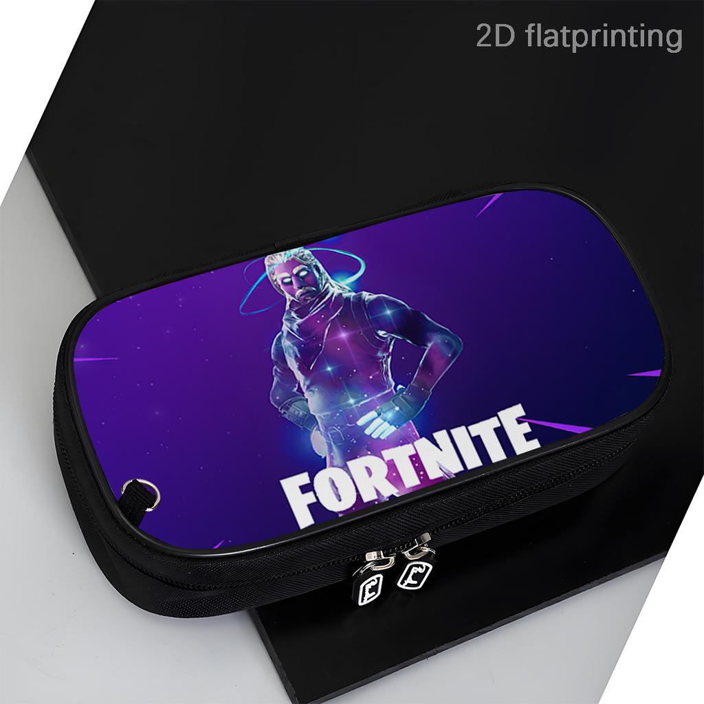 Fortnite Cartoon Multi-Function Pencil Case - Zipper Design, Large Capacity Storage, Multi-Compartment Organizer, Learning Gifts