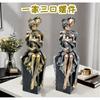 Family Of Three Resin Figurine Home Decor Nordic Style Couple Mother Gift Statue