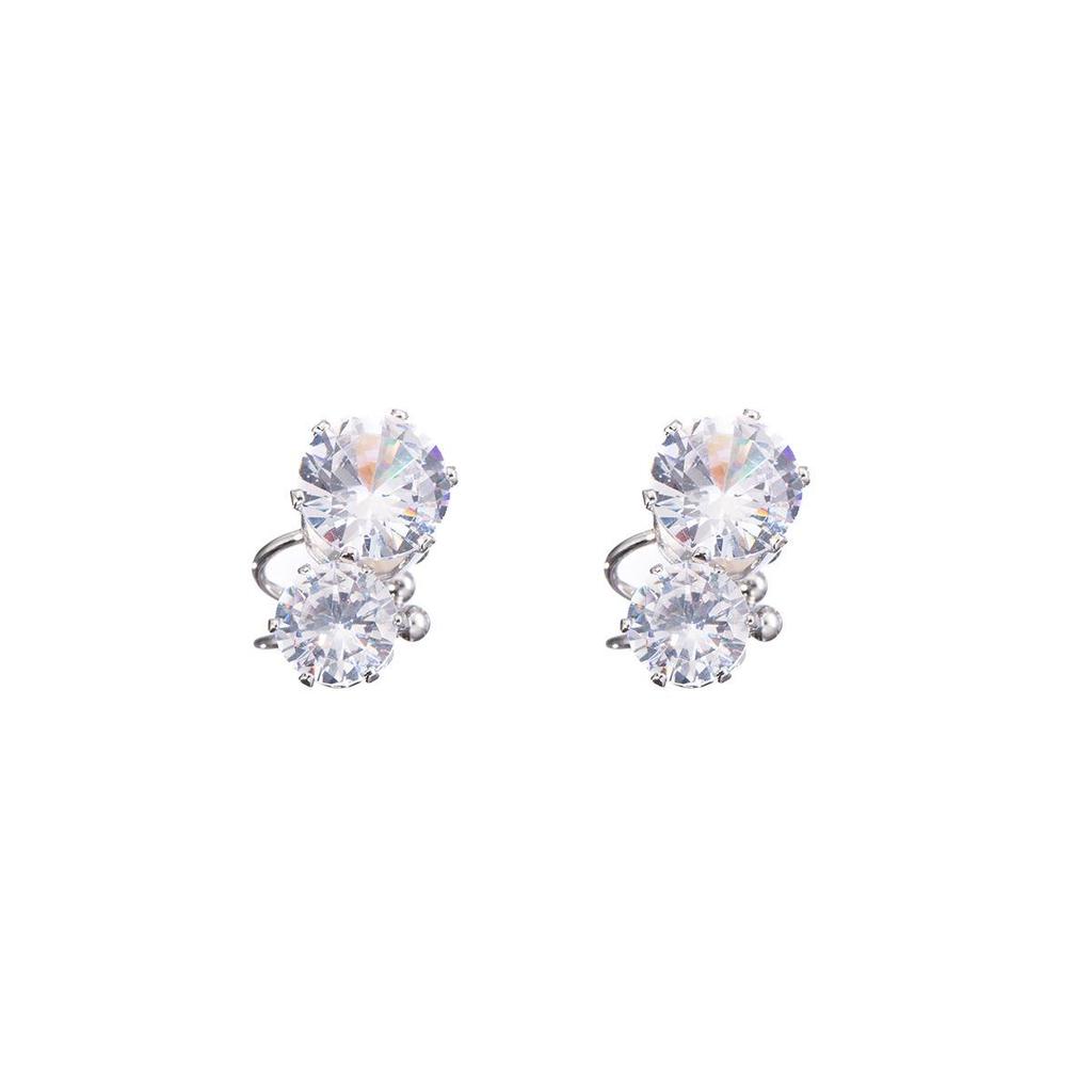 Zirconia Double Layer Ear Cuff Clip, Elegant & Personalized Design, High-End Light Luxury Ear Jewelry
